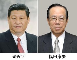 Former Japanese PM Fukuda meets China's Xi