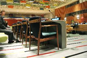 Japanese chairs at U.N. chamber