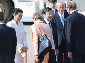 Crown prince, princess leave for Netherlands