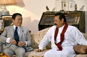 Japan deputy PM Aso in Sri Lanka