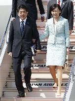 Japan prime minister back home