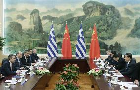 Greek prime minister in China