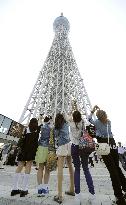 Tokyo Skytree marks 1st anniversary