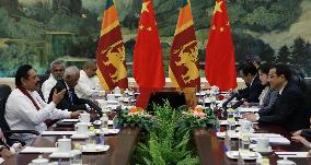 Sri Lankan president in China