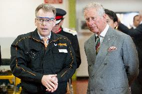 Prince Charles visits Japanese factory in Britain