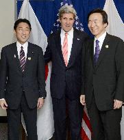 Japan, U.S., S. Korea foreign chiefs