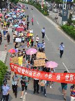 Protest against nuclear facility in China