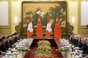 Swiss president in China
