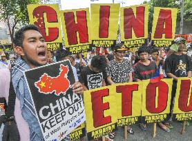 Protest rally against China in Philippines