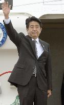 Abe leaves on trip to 3 Asian nations