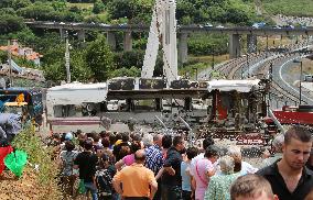 Train derailment in Spain