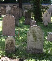 Buried Jewish gravestones