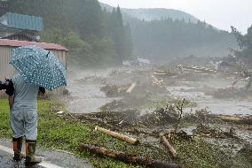 Heavy rain in northeastern Japan