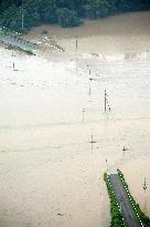 Heavy rain in northeastern Japan