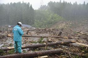 Heavy rain in northeastern Japan