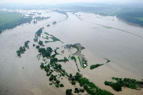 Heavy rain in northeastern Japan