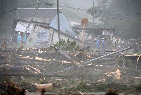 Heavy rain in northeastern Japan