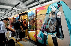 Hatsune Miku train in Bangkok