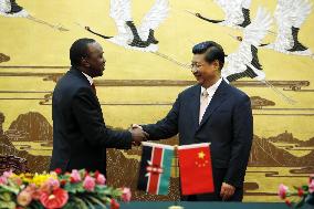 Kenya president in China
