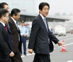 Abe leaves for trip to Middle East