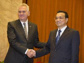 Serbian president in China