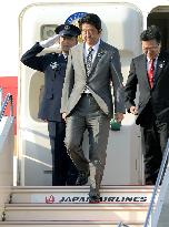 Abe returns from trip to 4 countries