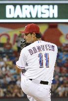 Darvish equals Nomo's strikeout record