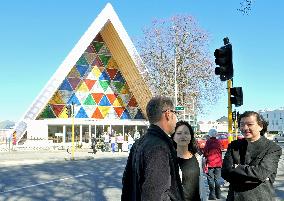 Cardboard cathedral in New Zealand