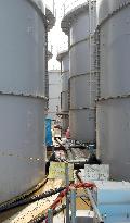 Tanks holding toxic water at Fukushima plant