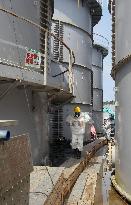 Tanks holding toxic water at Fukushima plant