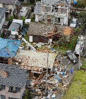 Typhoon hits Japan