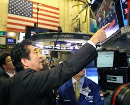 Abe visits NYSE