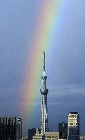 Tokyo Skytree with rainbow