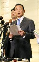 Japanese finance minister in Washington