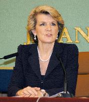 Australian foreign minister in Tokyo