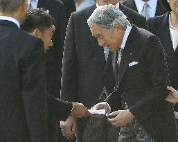 Antinuclear Japanese lawmaker hands letter to emperor