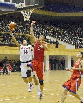 Japanese, N. Koreans play basketball
