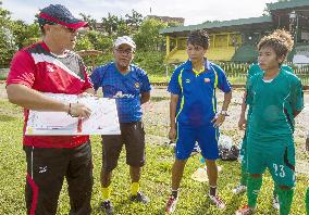 Japanese man leads Myanmar women's soccer team