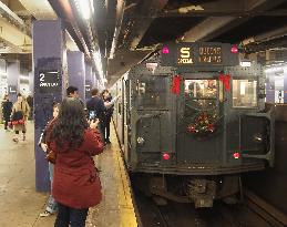 Retro train on N.Y. subway