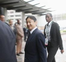 Japanese crown prince arrives in S. Africa
