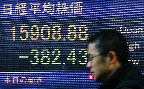 Nikkei falls sharply on 1st trading day of 2014
