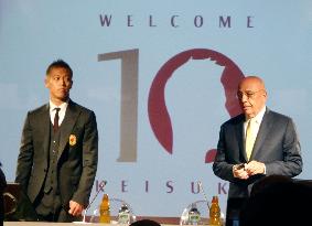 Honda unveiled as Milan signing