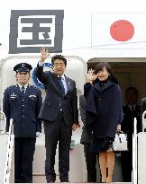 Abe leaves for Middle East, Africa