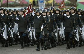 New Year police march