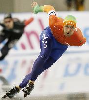 Michael Muder of the Netherlands tops world sprint speed skating