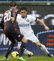 Inter's Nagatomo against Genoa