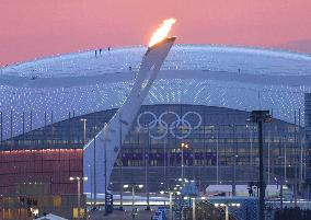 Sochi Olympic cauldron lit for test