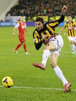 Japan striker Havenaar fires shot in Dutch league game