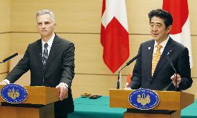 Japanese PM Abe, Swiss Pres. Burkhalter hold talks in Tokyo