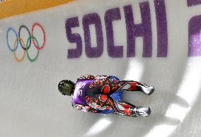 Kanayama glides down luge course in Sochi Olympics practice